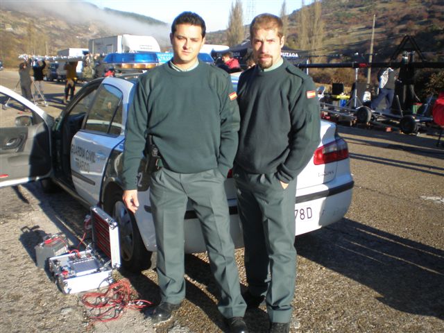 Rodaje El Solitario, Joaquín Ortega (Rafa) y Chicho (Gerardo)